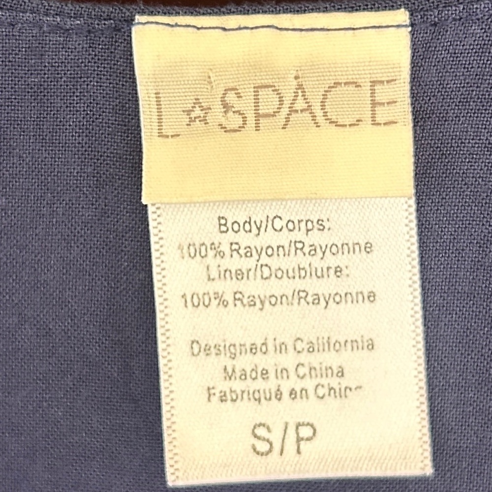 L*SPACE Goa Wrap Maxi Dress Midnight Blue Euro Summer Coastal Boho Resort Size S - Picture 2 of 14